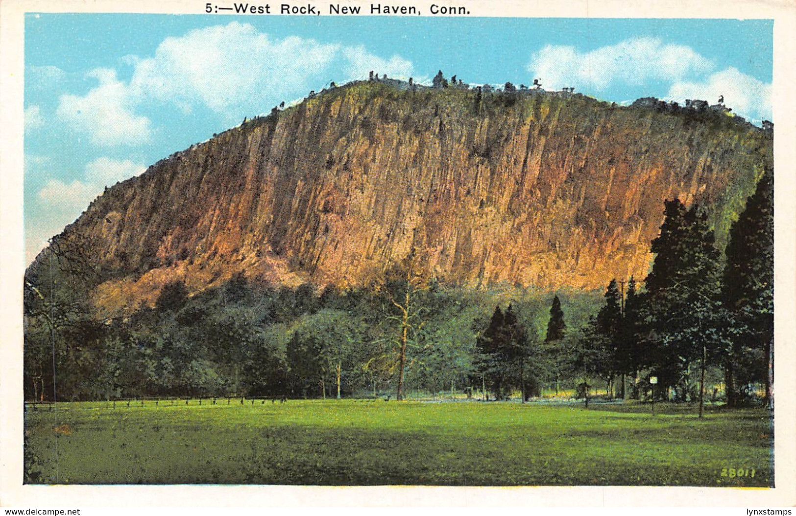 US Connecticut New Haven West Rock vintage postcard