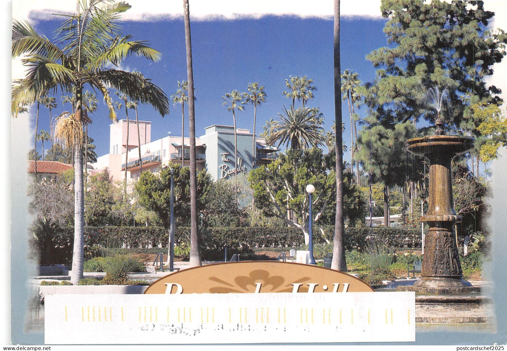 US15 USA CA Beverly Hills California palm lined boulevard 2002