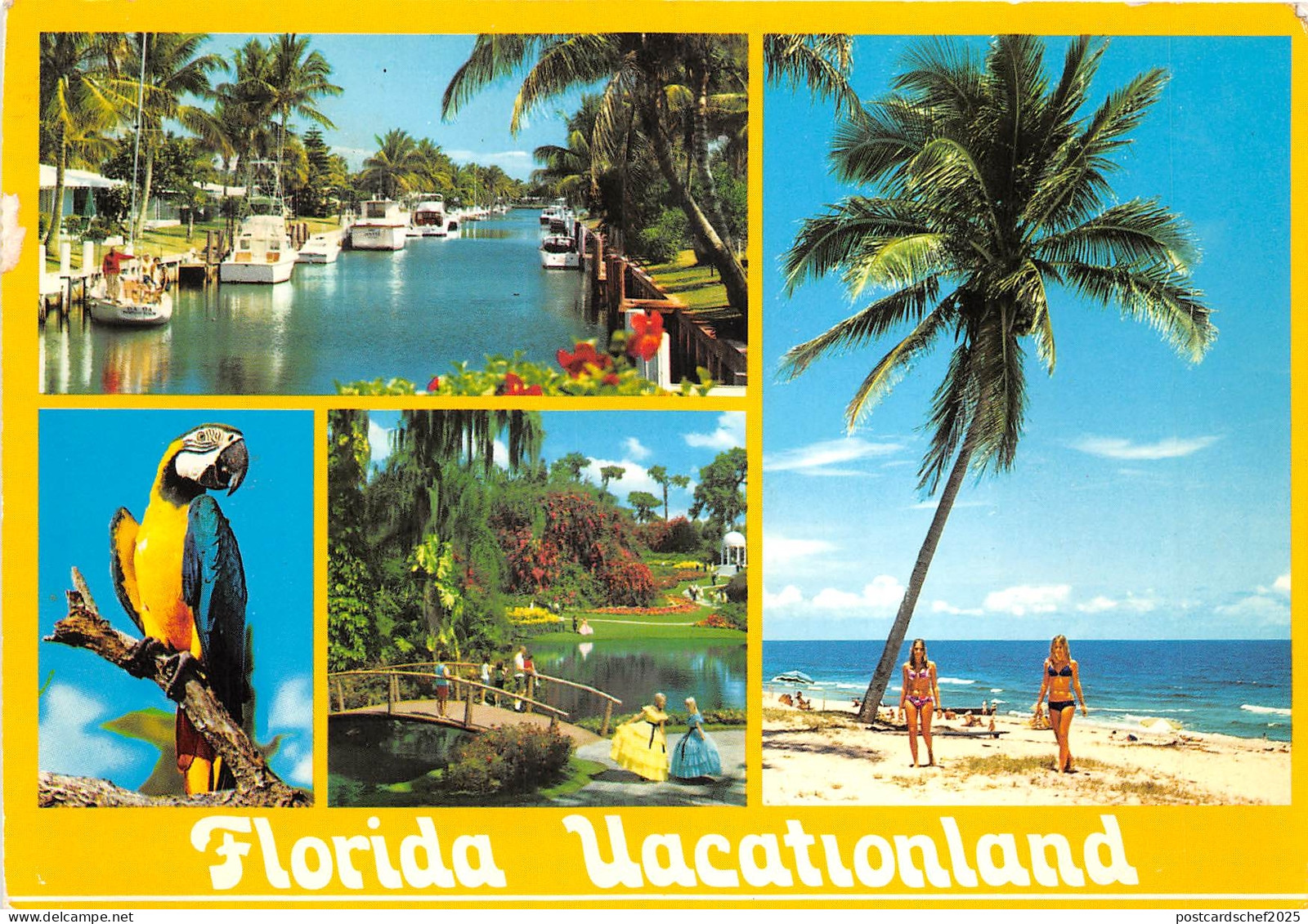 US15 USA FL Florida Vacationland 1986 yacht in chanel