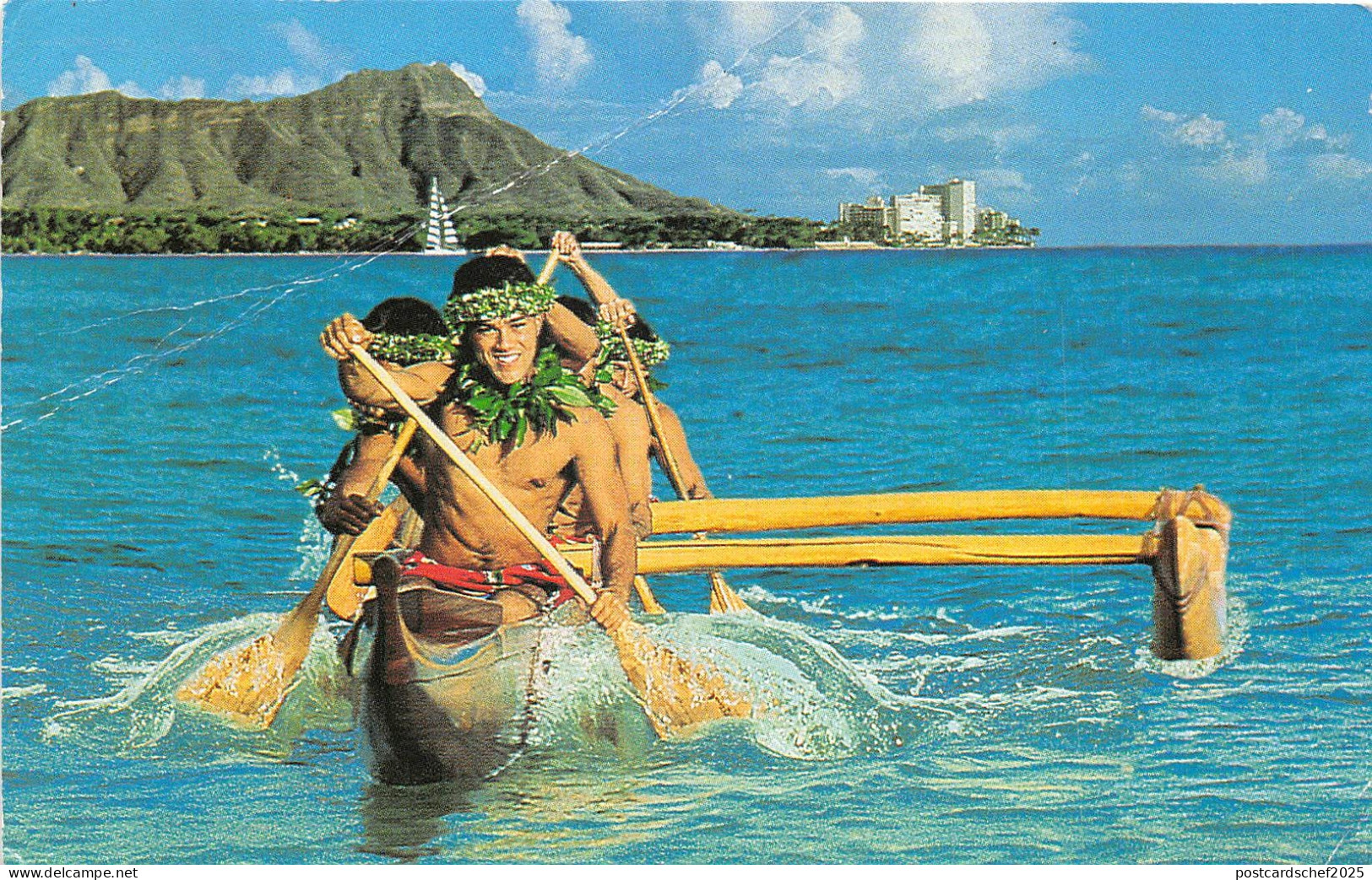 US16 USA HI Hawaii Outrigger Hotels 1990 native kayak hawai