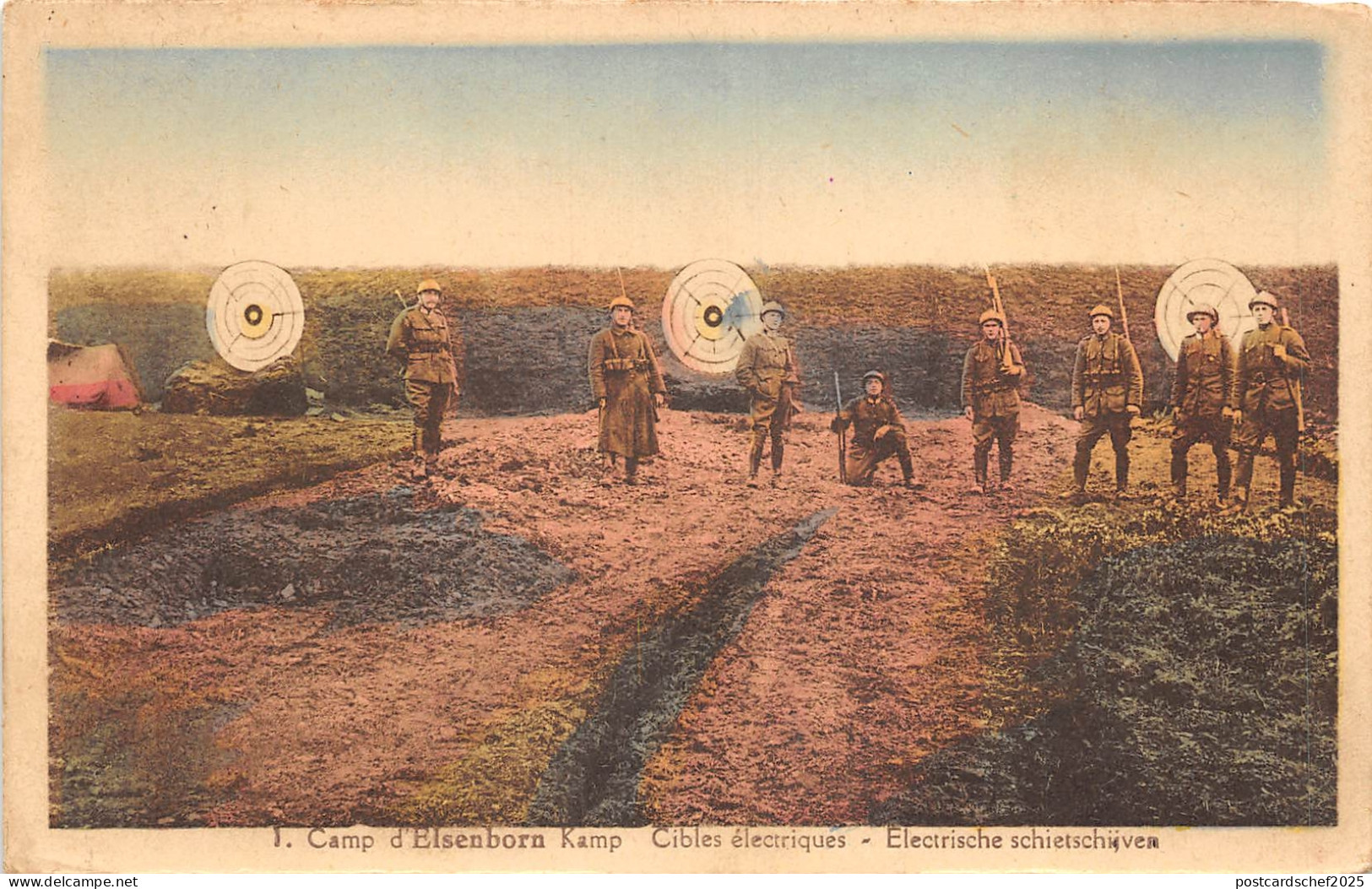 US18 Europe Belgium great war training camp Elsenborn Kamp eletric targets 1931