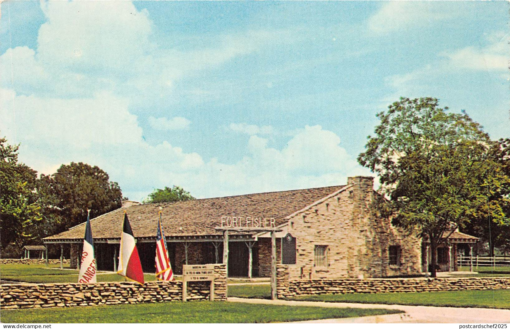 US28 postcard USA TX Waco typical frontier military post Ft. Fisher garrison