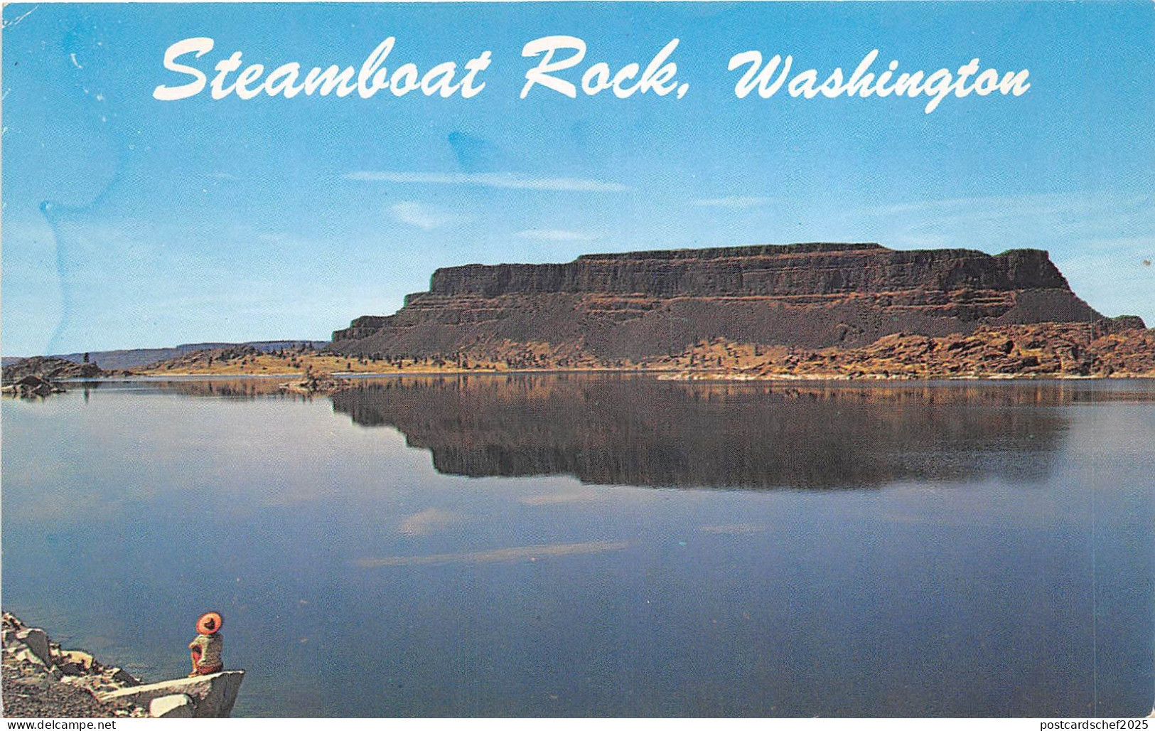 US33 postcard USA WA Steamboat Rock Washington Upper Grand Coulee