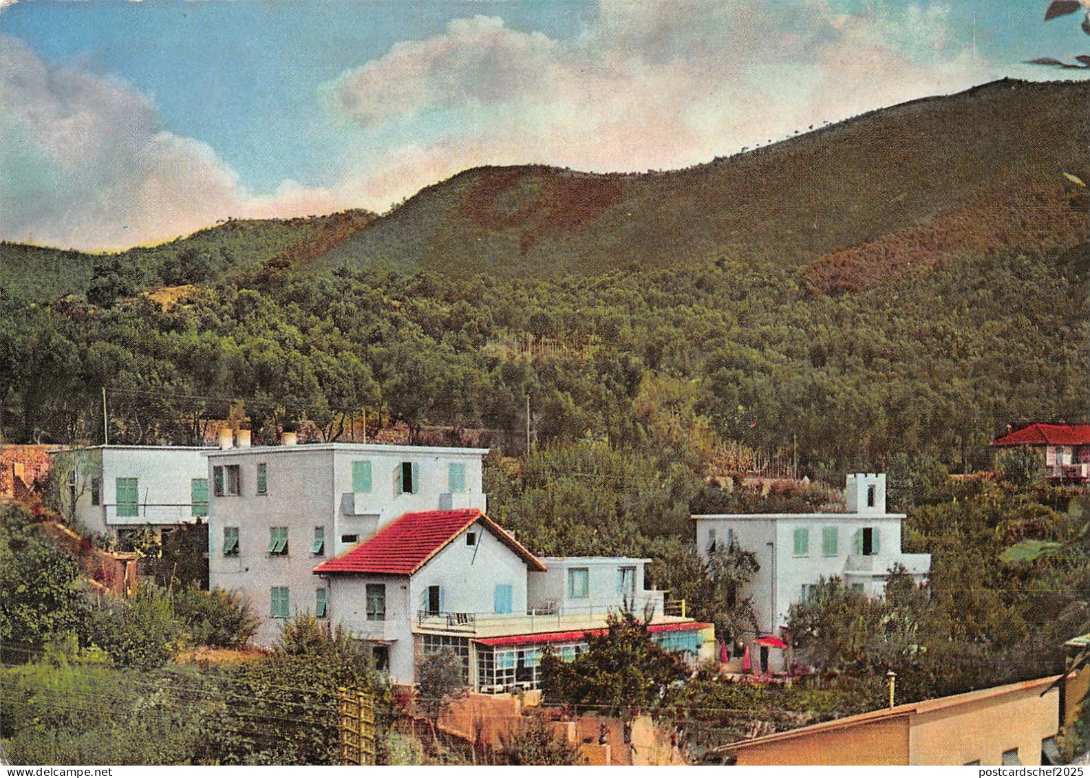 US4718 Italy Pensione Villa Teresina Spotorno Panorama