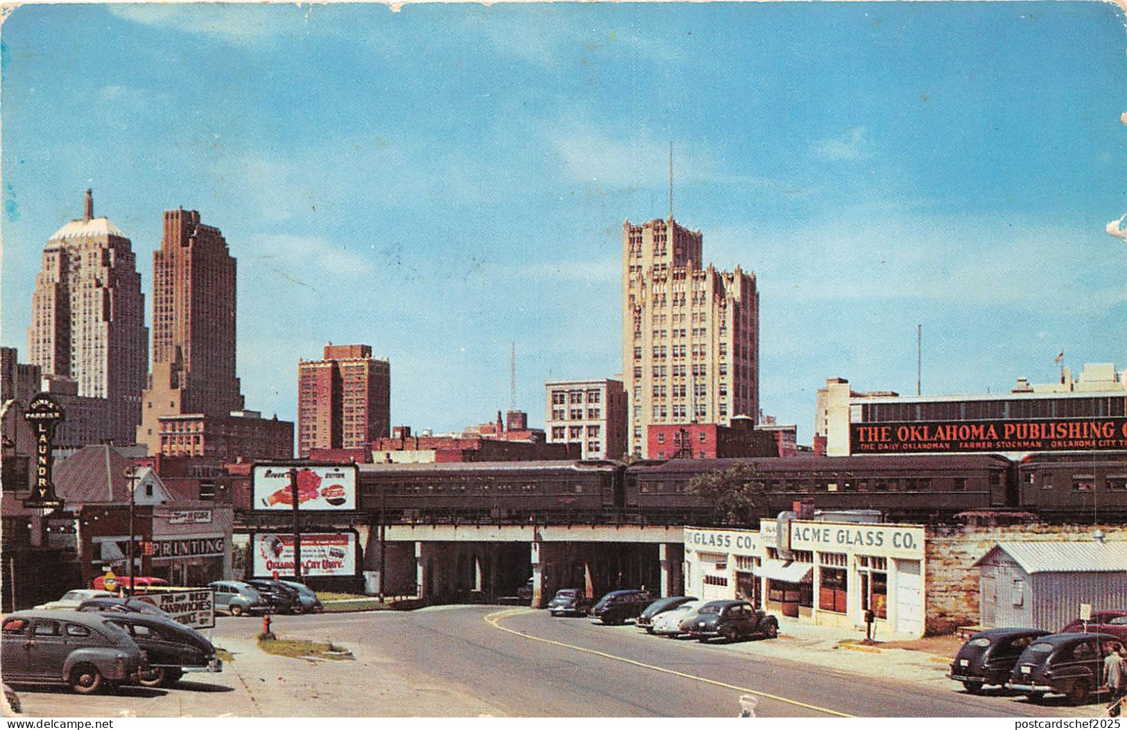US5 USA Oklahoma City Skyline view 1954