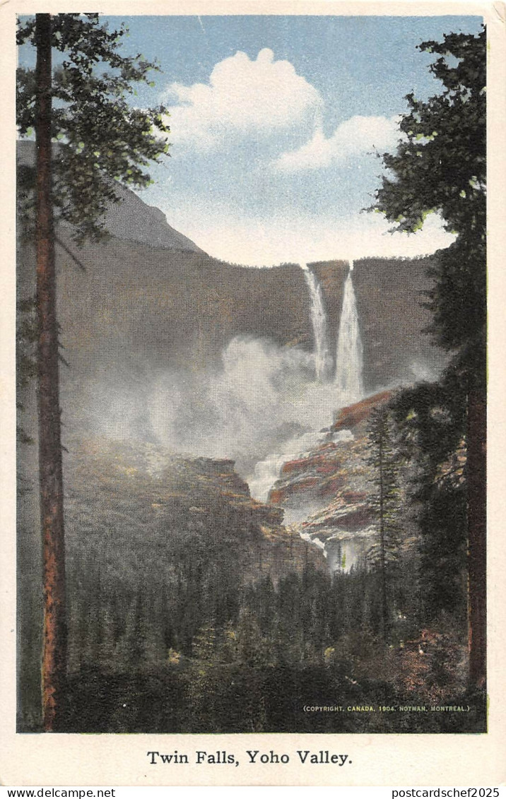 US5039 Canada Twin Falls Yoho Valley Waterfall Cascade
