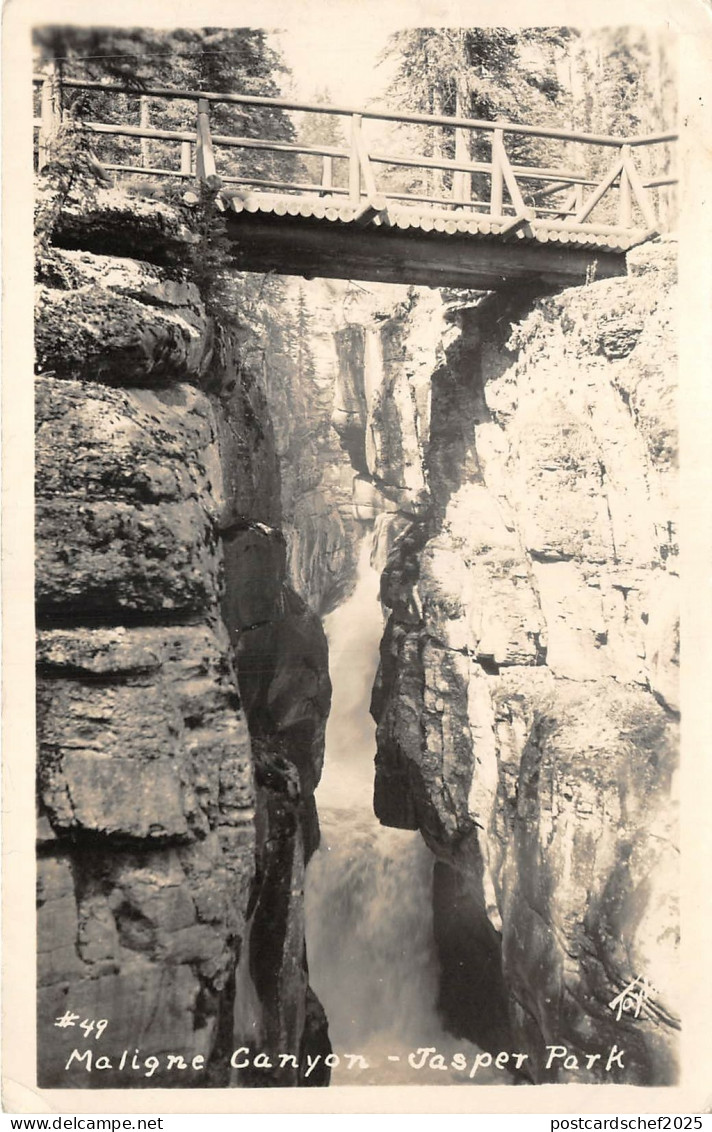 US6287 jasper canada real photo maligne nanyon jasper park