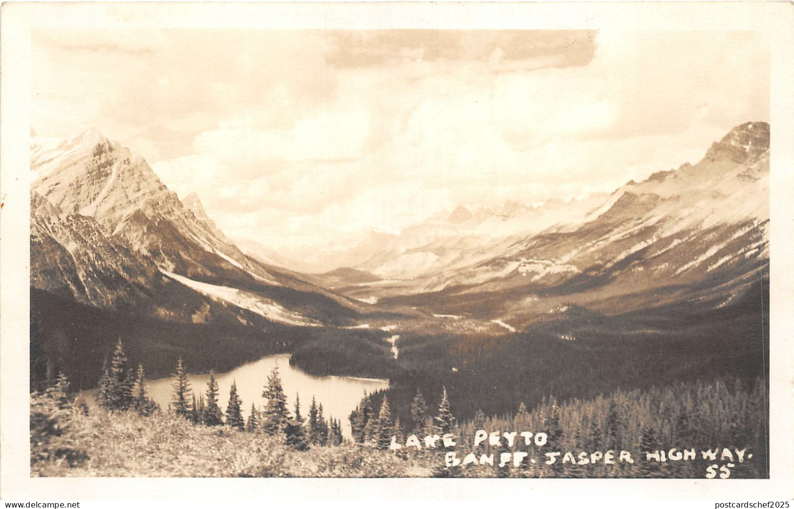 US6288 lake peyto banff jasper highway real photo canada