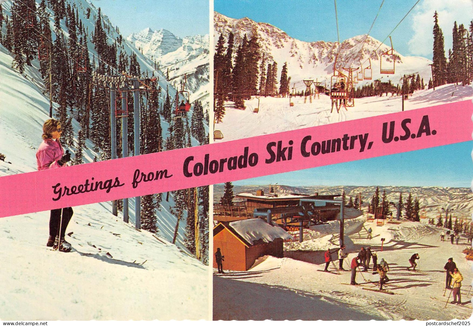 US9 USA CO Colorado ski country  teleski 1975