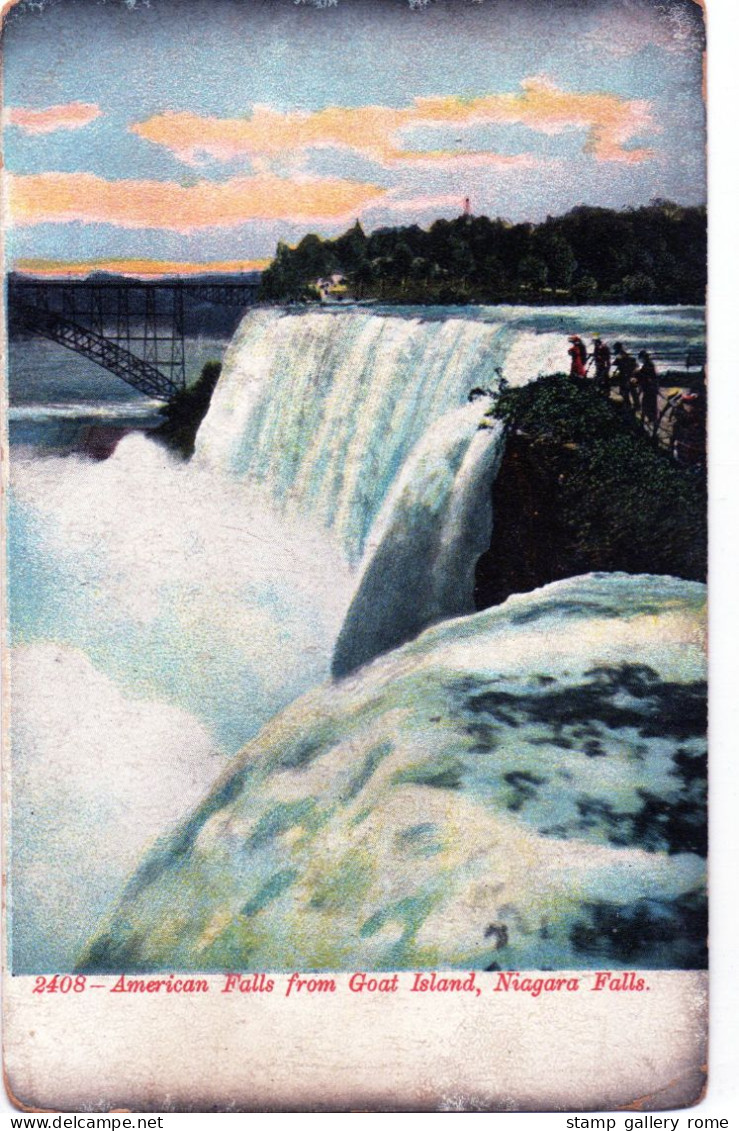 USA – Cascate del Niagara – “American Falls da Goat Island” – Cartolina non viaggiata primi '900