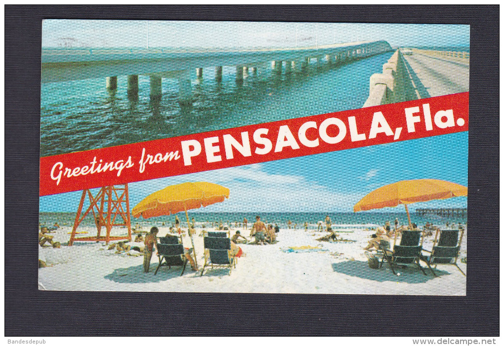 USA Florida Greetings from Pensacola ( New Pensacola Bay Bridge,  Pensacola Beach Pronto Photos)