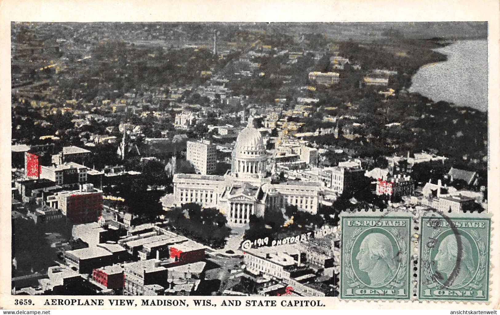 USA Madison, Wis. Aeroplane View gl #196.800