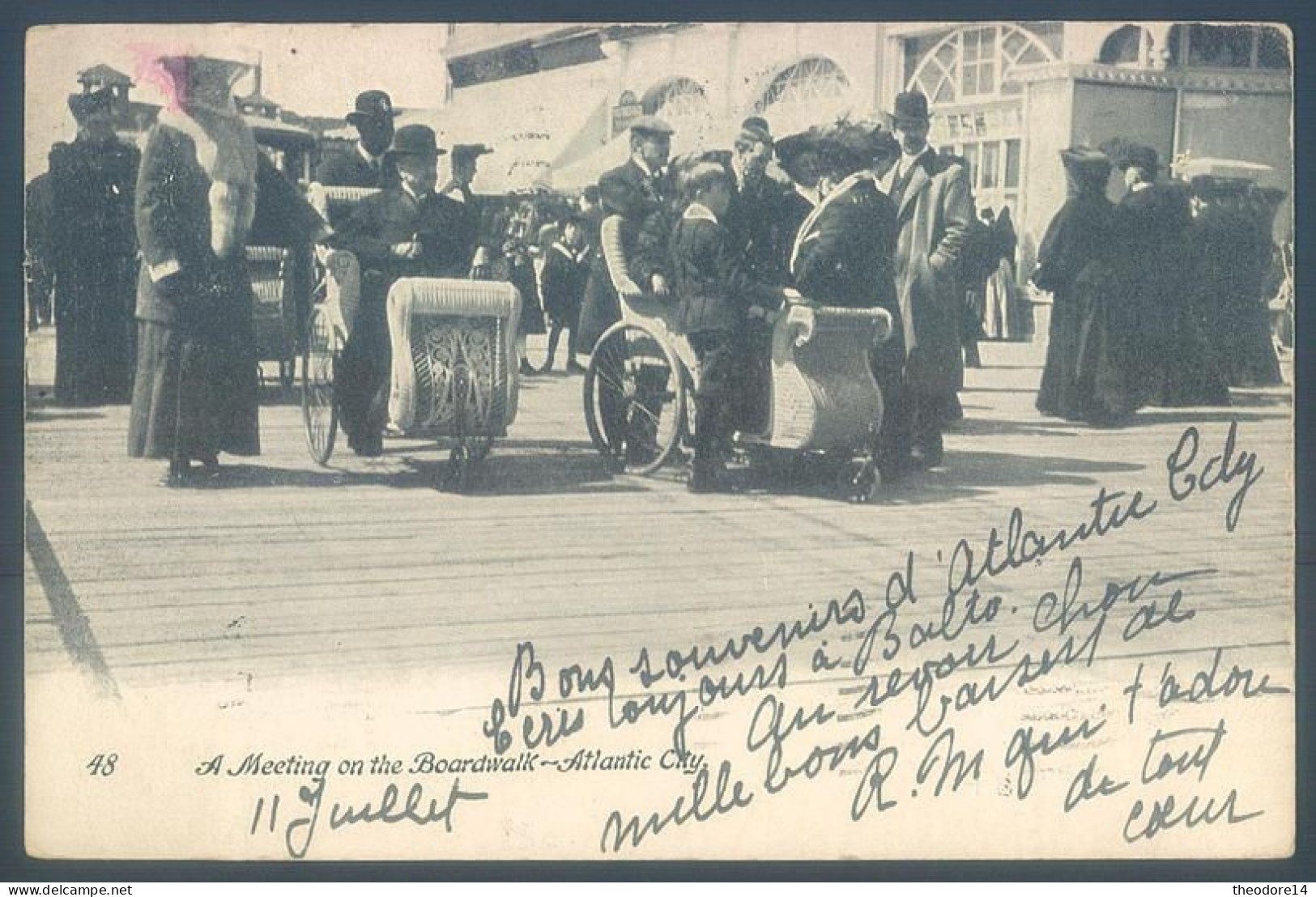 USA New Jersey NJ Atlantic City A meeting on the Boardwalk