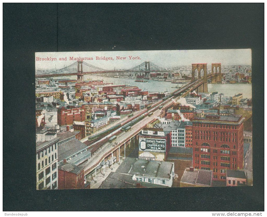 USA - New York - Brooklyn and Manhattan Bridges ( Success Postal Card)