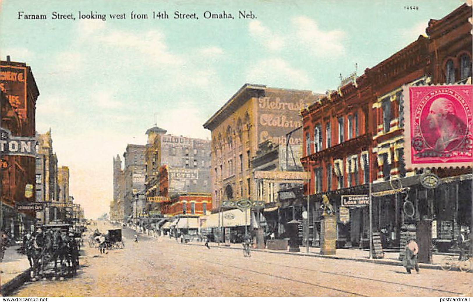 Usa - OMAHA (NE) Farnam Street, looking west from 14th Street