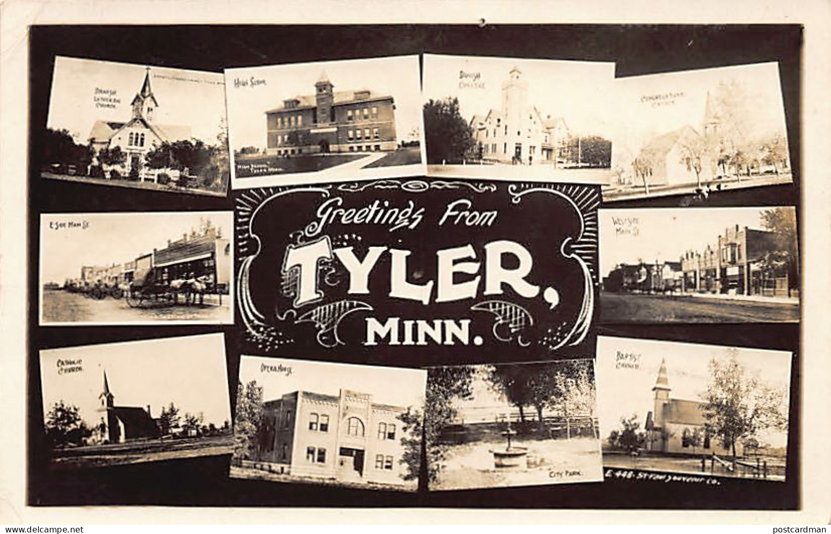 Usa - TYLER (MN) Greetings from - REAL PHOTO