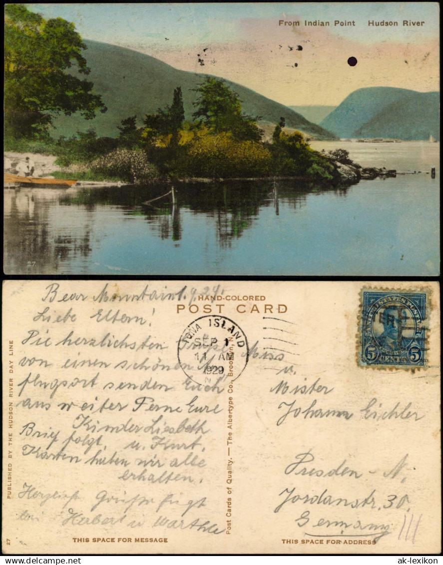 .USA United States of America From Indian Point Hudson River USA 1929