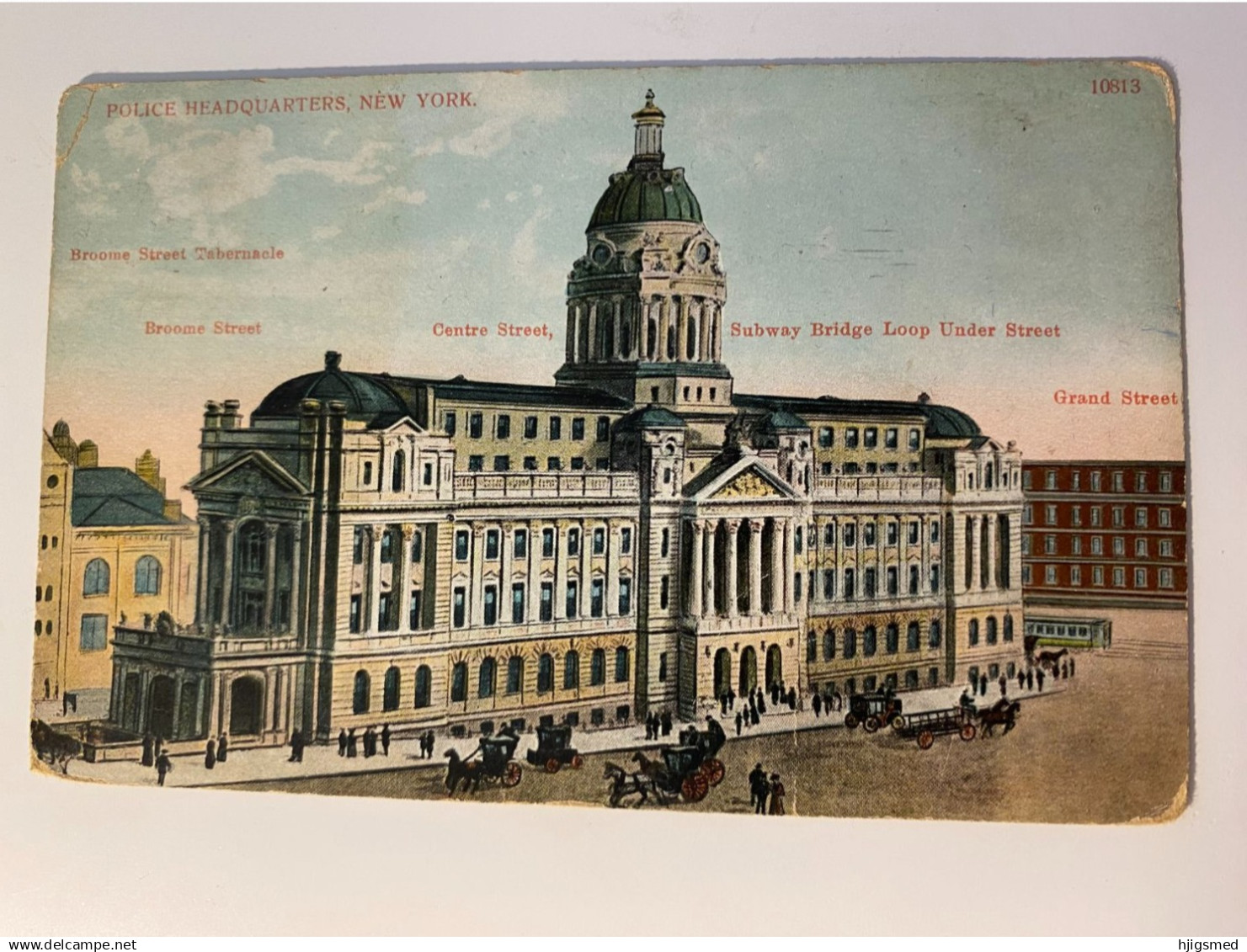 USA United States of America New York City Police Headquarters HQ Office car Broome Subway 18423 post card POSTCARD
