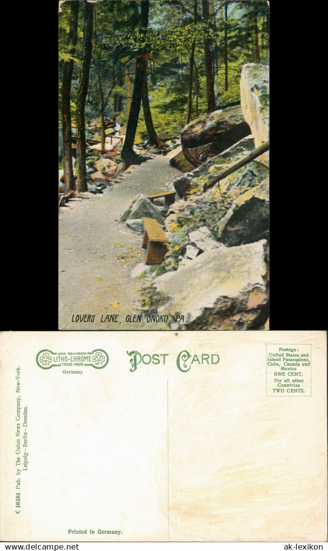 .USA United States of America USA allgemein LOVERS LANE, GLEN ONOKO PA. 1910