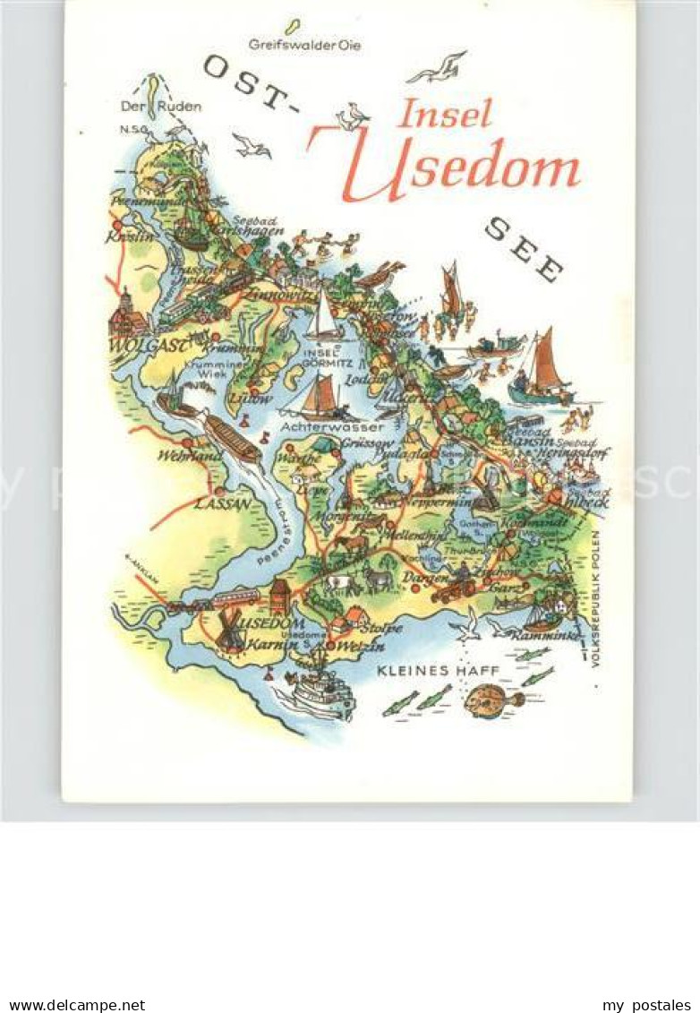 Usedom Landkarte