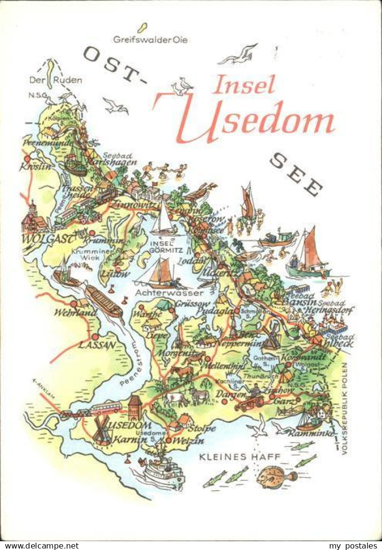 Usedom Landkarte