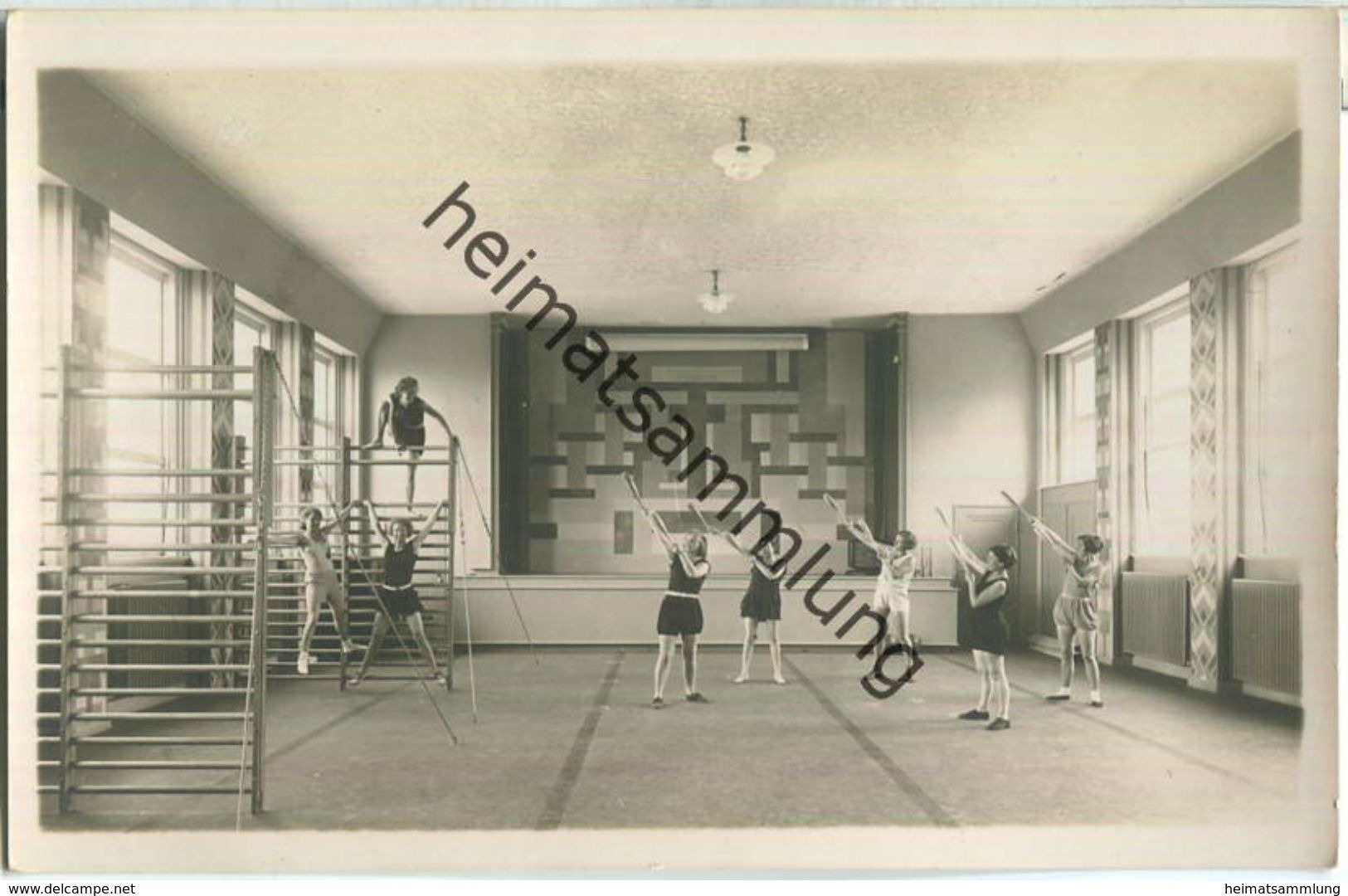 Utersum auf Föhr - Nordseekurheim - Turnhalle - Foto-Ansichtskarte