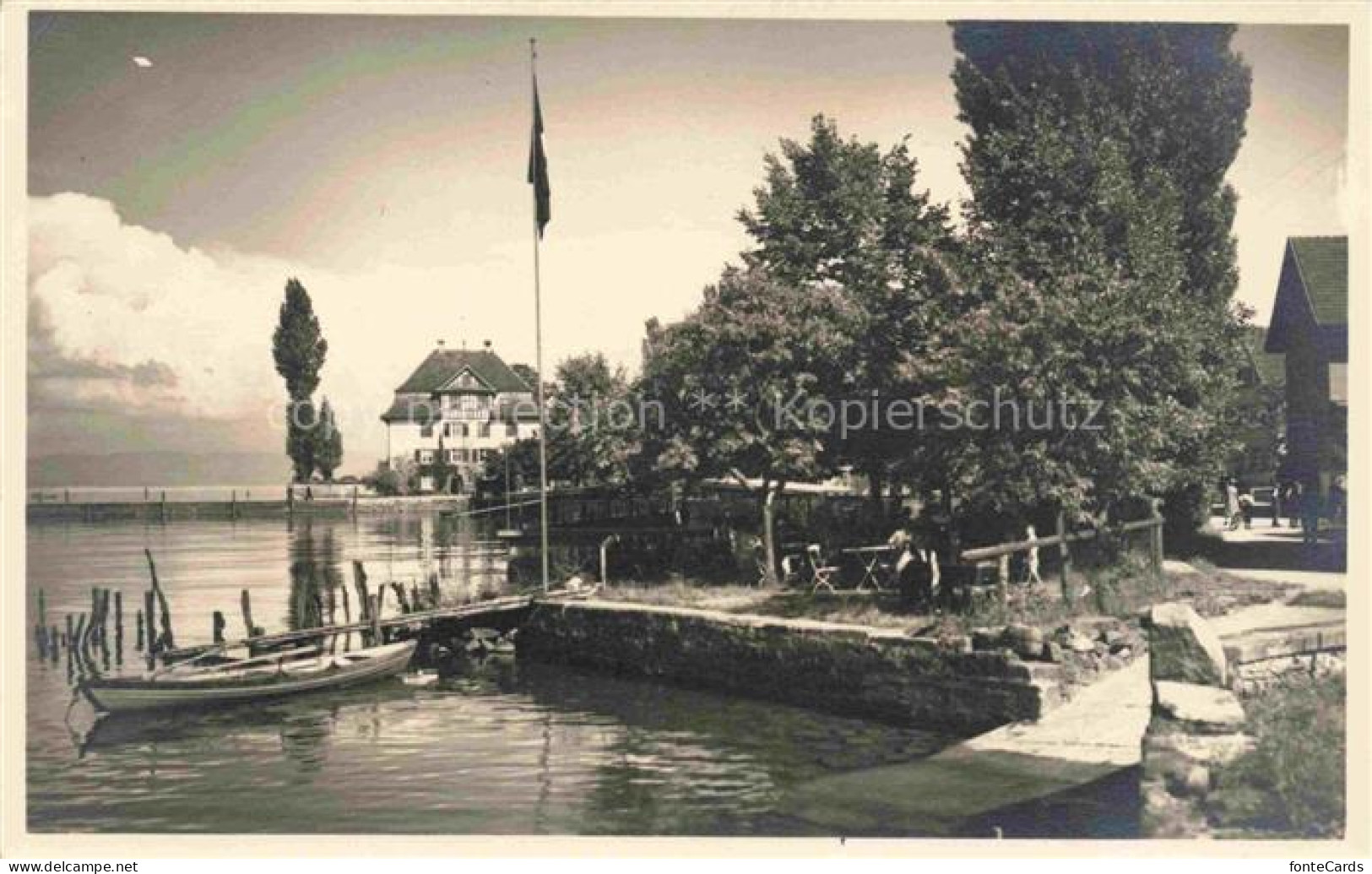 Uttwil Bodensee Arbon TG Uferpartie am See Anleger