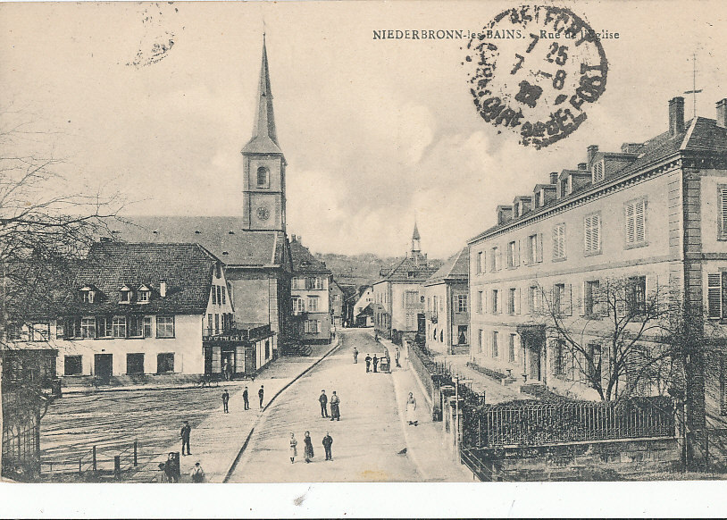 V 284 /CPA  NIEDERBRONN LES BAINS (67)   RUEDE L'EGLISE