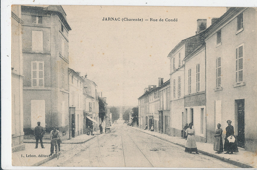 V 959 /CPA JARNAC  (16)  RUE DE CONDE