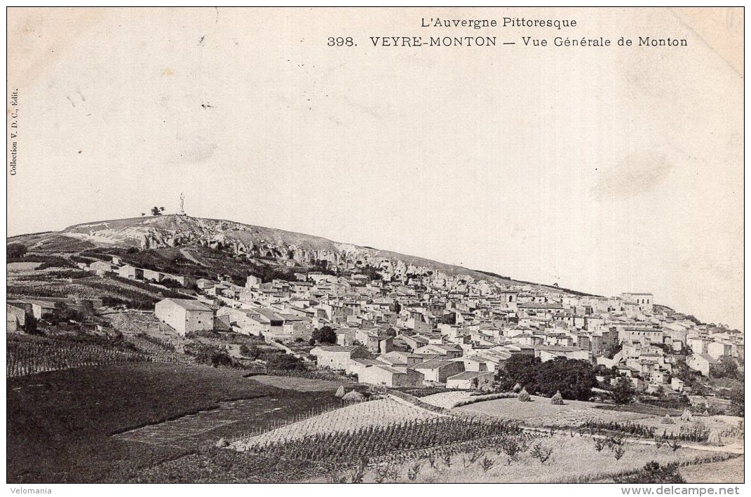 V7018 cpa 63 Veyre Monton - vue générale de Monton