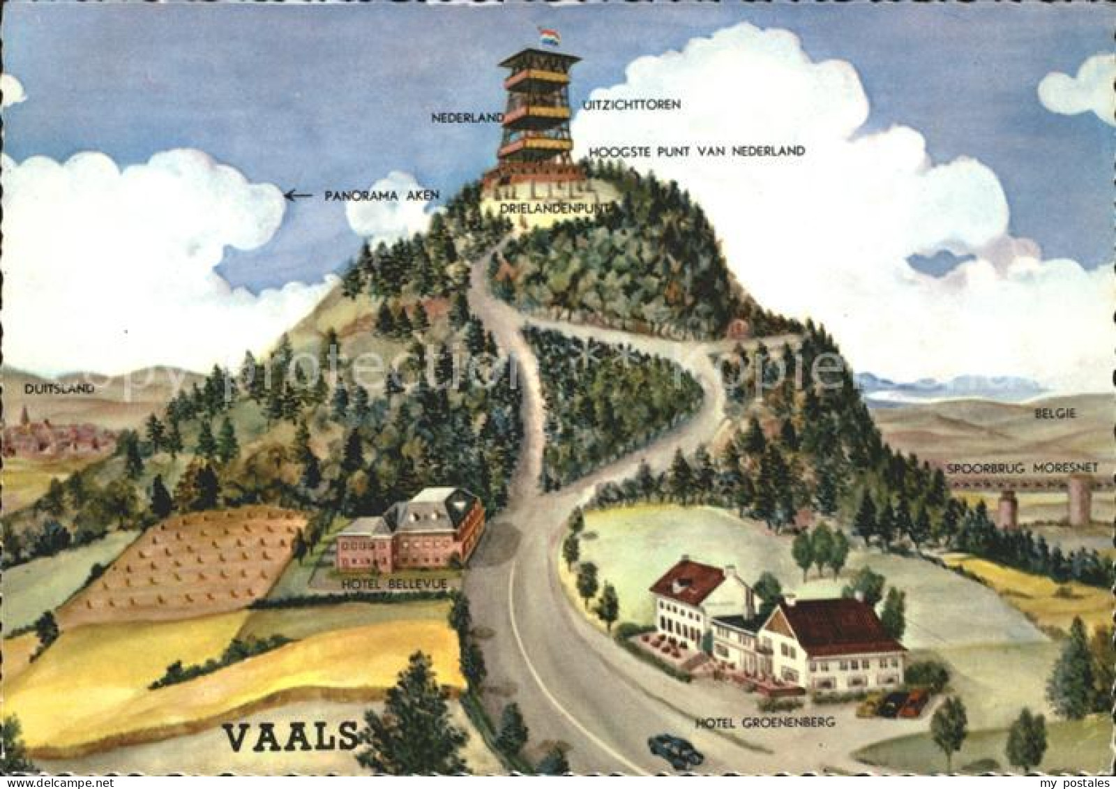 Vaals Uitzichttoren Drielandenpunt Hotel Groenenberg