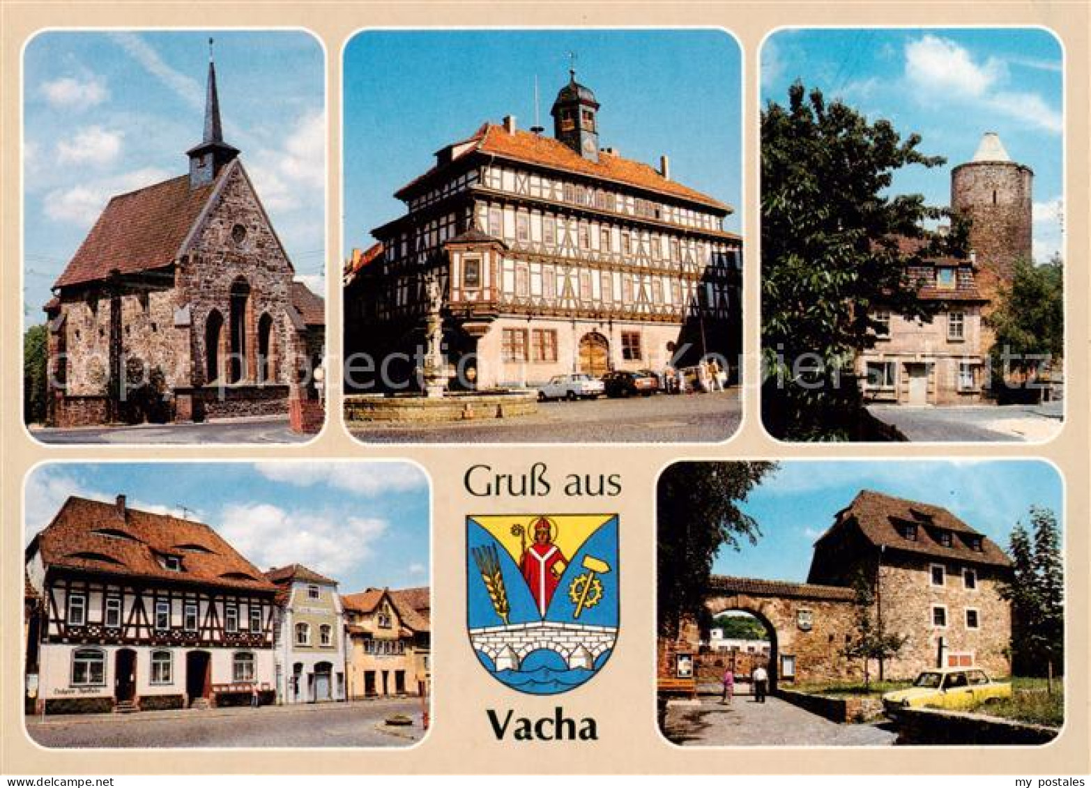 Vacha Kapelle am Friedhof Rathaus Burgturm Markt Burg Wendelstein