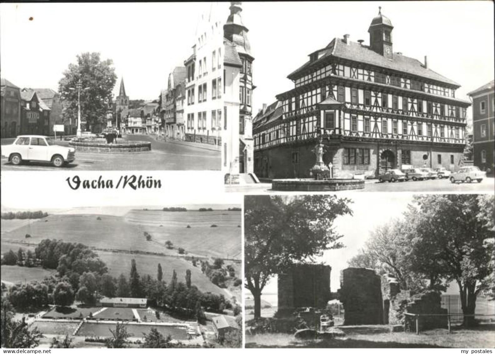 Vacha Markt Rathaus Burgruine St. Annen