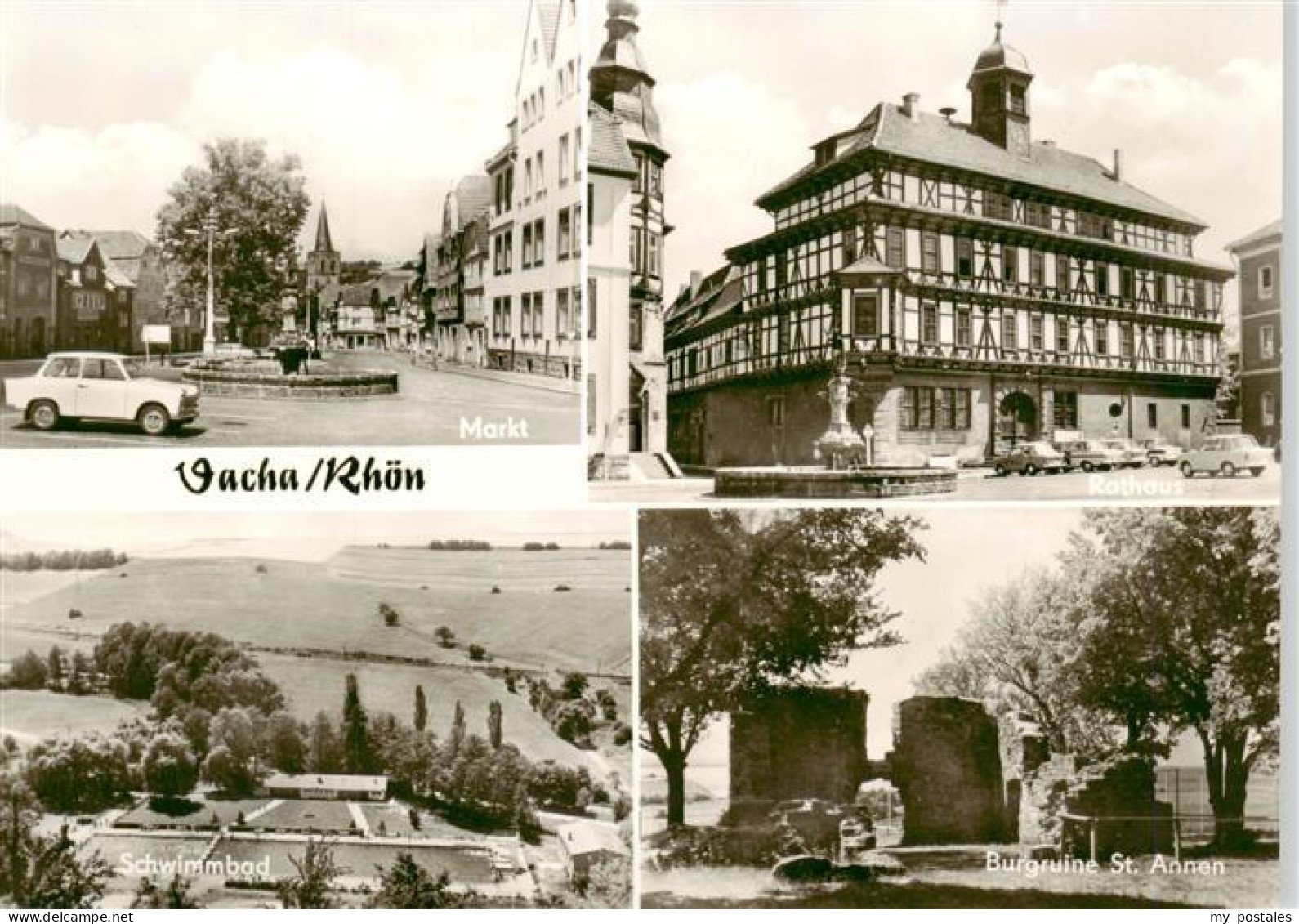 Vacha Markt Rathaus Schwimmbad Burgruine St Annen