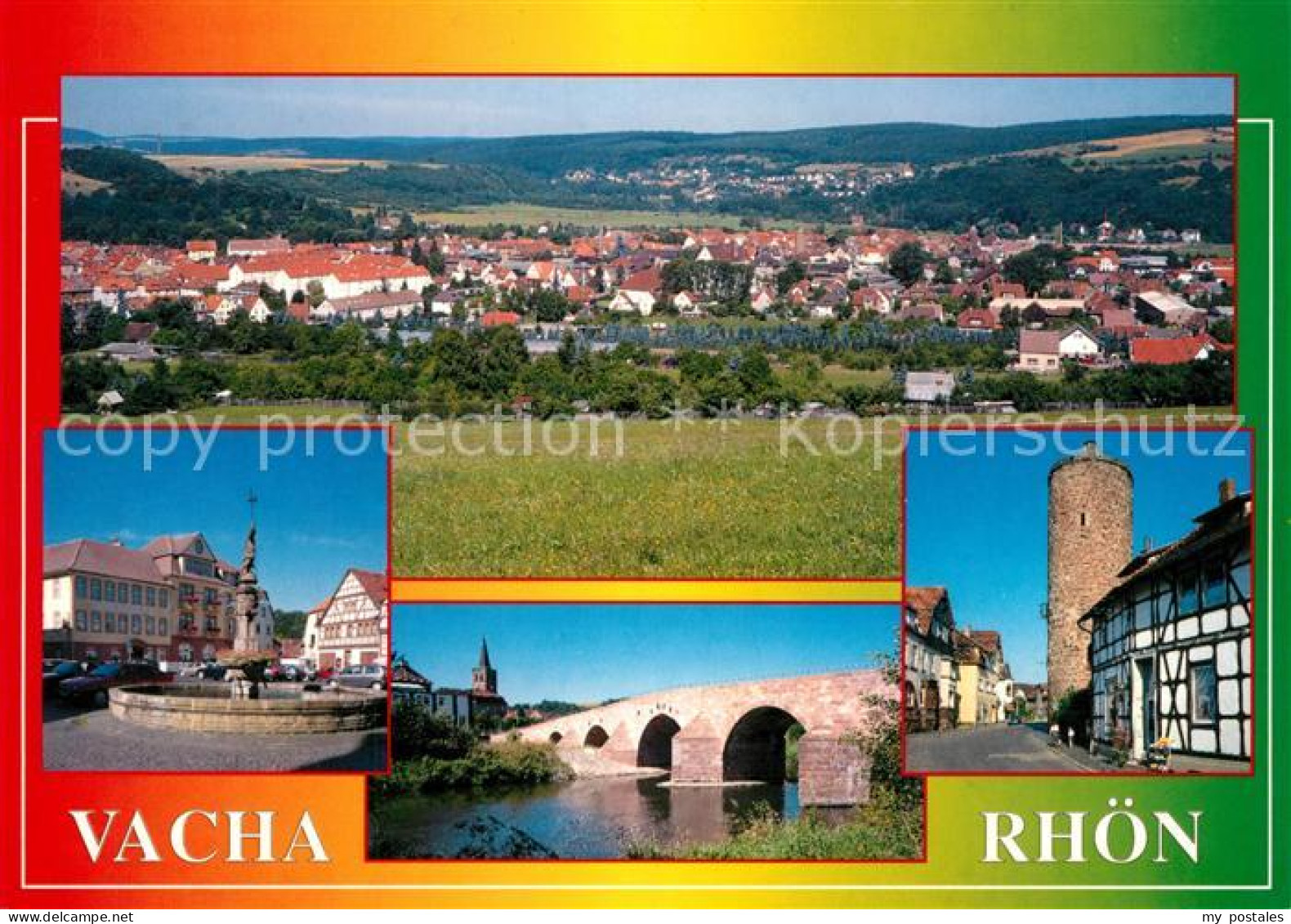 Vacha Panorama Vitusbrunnen Markt Werrabruecke Widemarkter Strasse Storchenturm