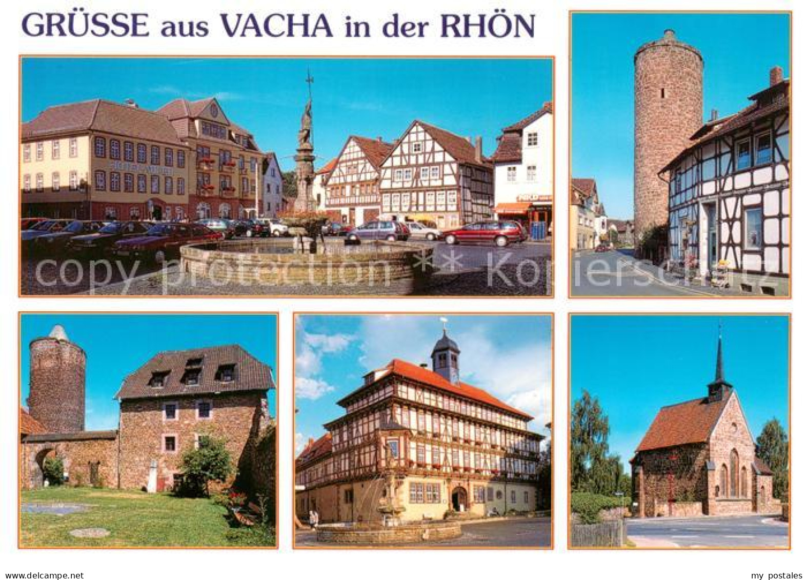 Vacha Vitusbrunnen am Markt Widemarkter Strasse Storchenturm Burg Wendelstein Ra