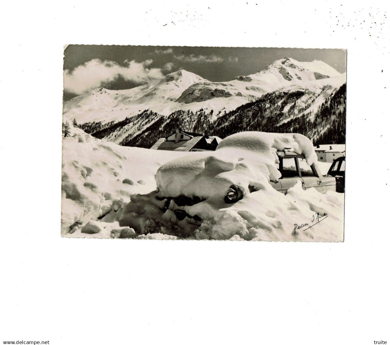 VAL D'ISERE " IL VIENT DE NEIGER "  ( CARTE PHOTO )