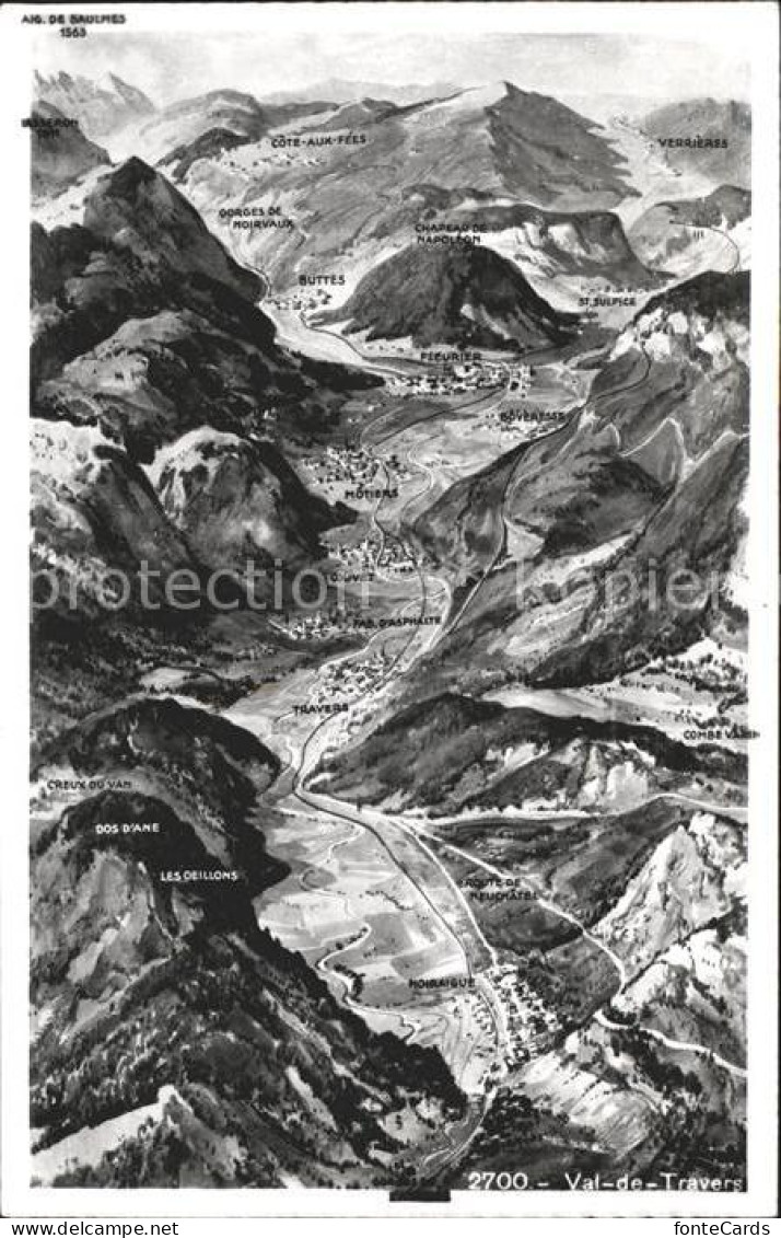 Val de Travers aus der Vogelperspektive