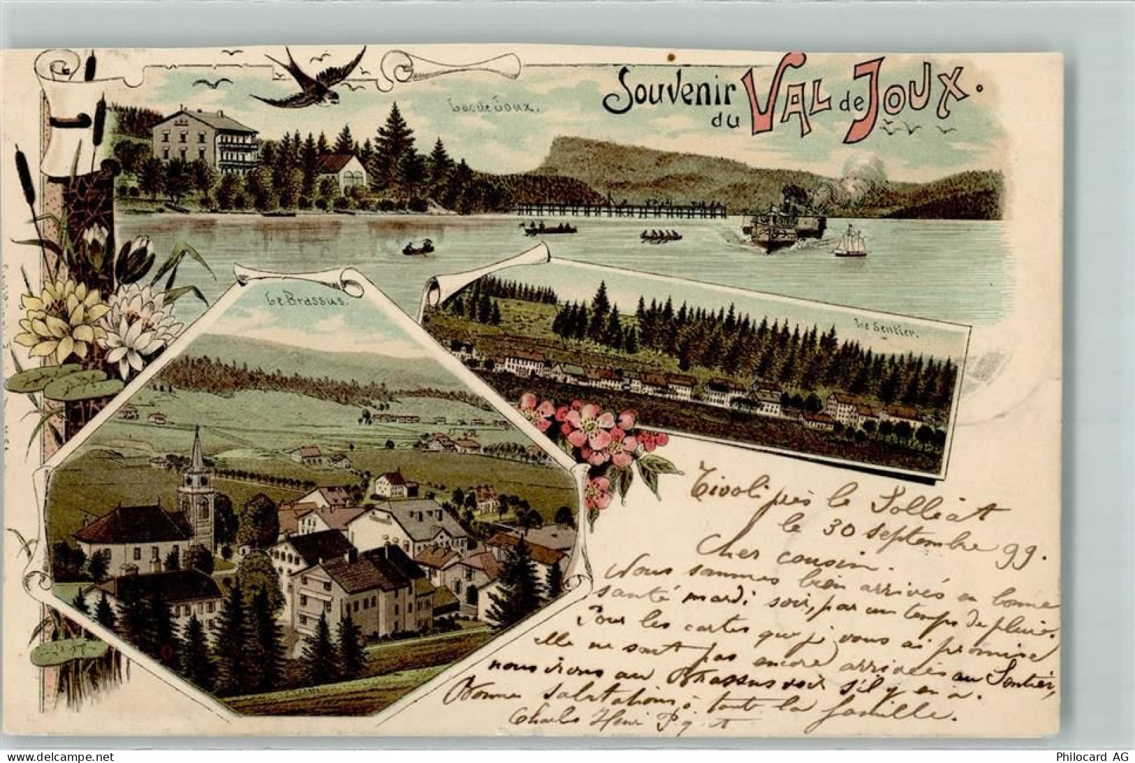 Vallée de Joux 1899 Gebrauchsspuren Le Sentier Le Brassus Lac de Joux Li... - 13242486