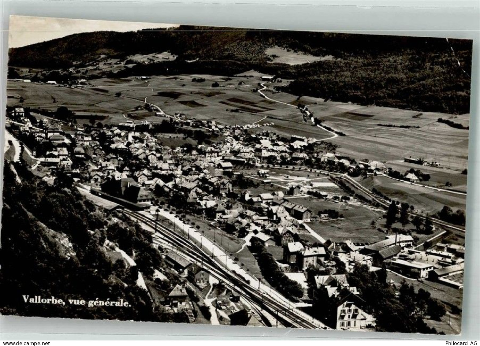 Vallorbe Bahnhof Fliegeraufnahme Bahnhof Schweiz 1942 Gebrauchsspuren - 38221060