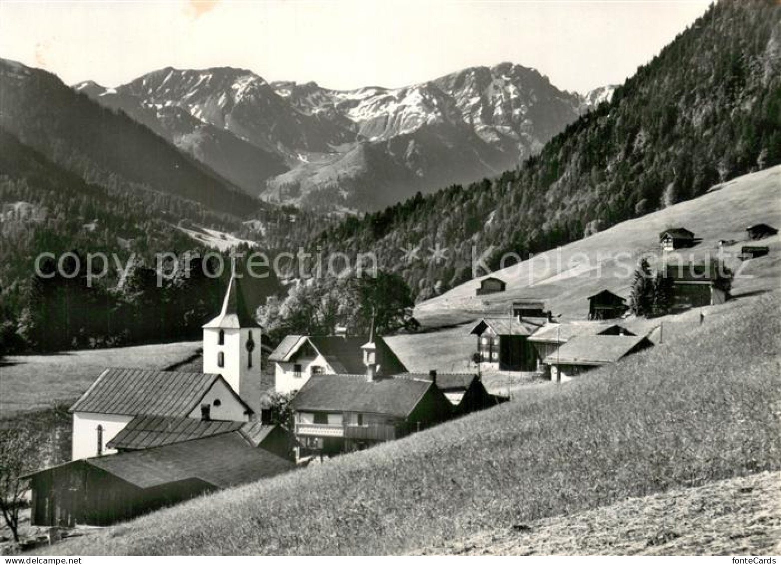 Valzeina GR Panorama mit Hochwang