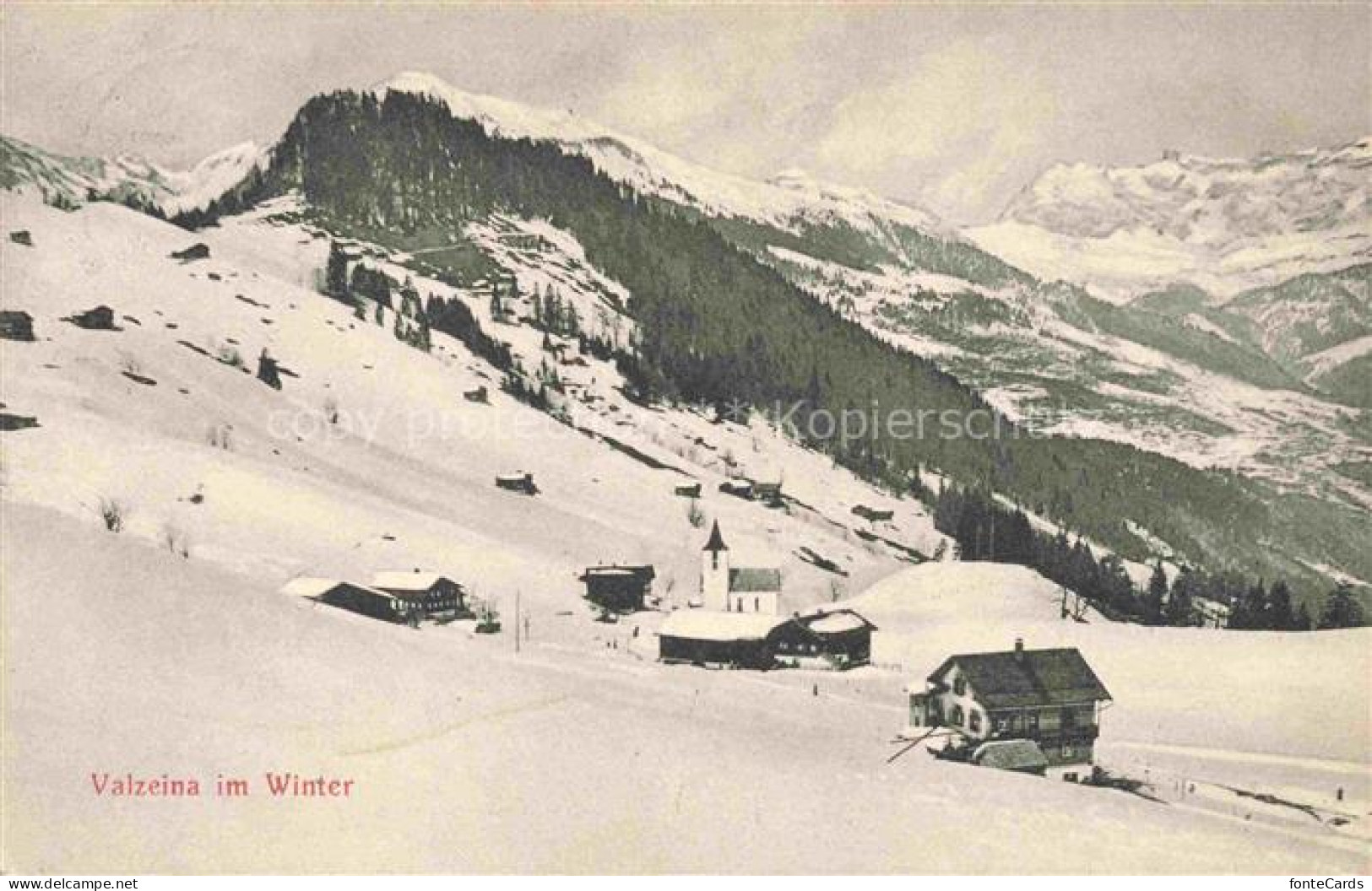 Valzeina Praettigau-Davos GR Winterpanorama