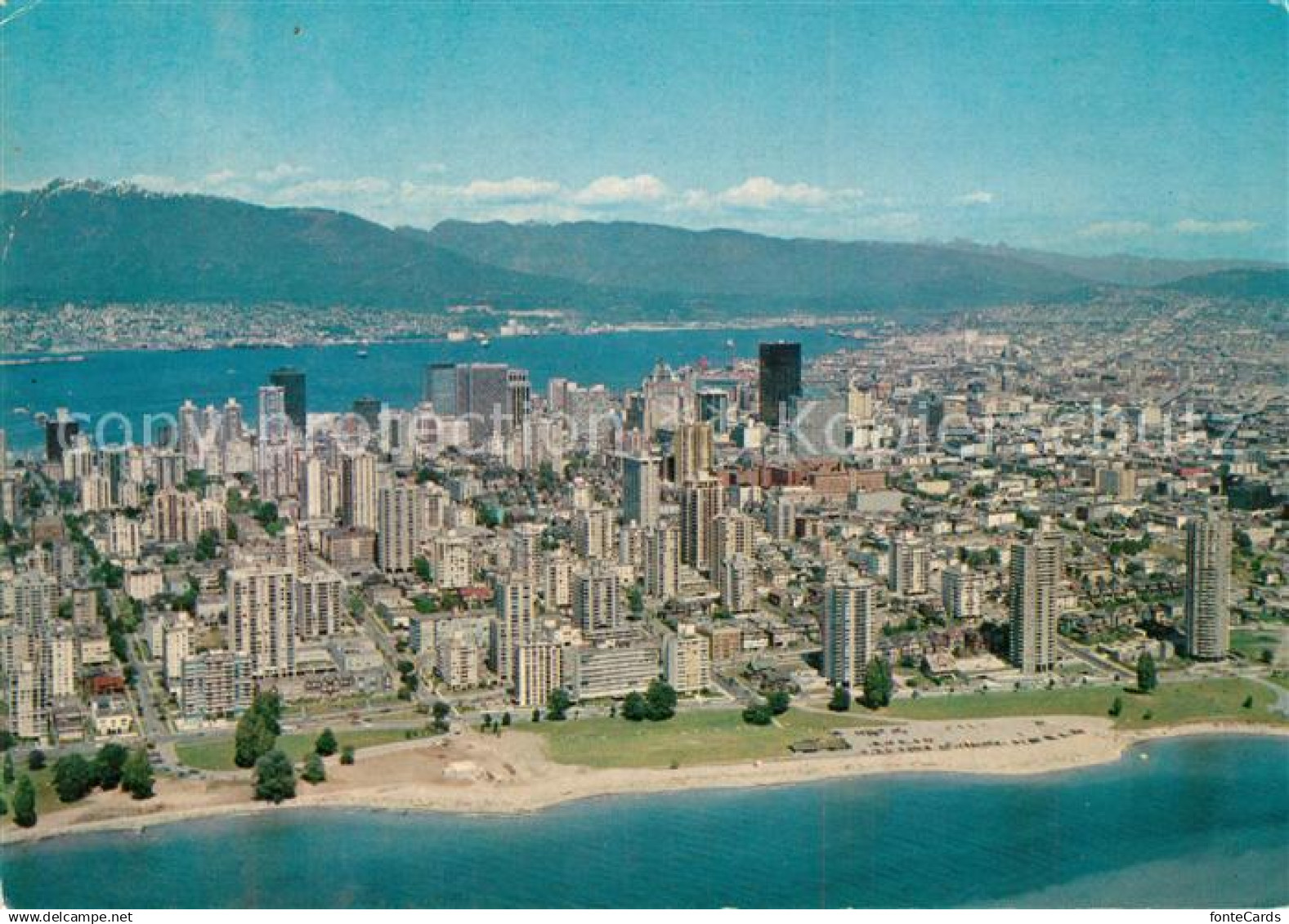 Vancouver British Columbia Aerial View of the downtown District Vancouver