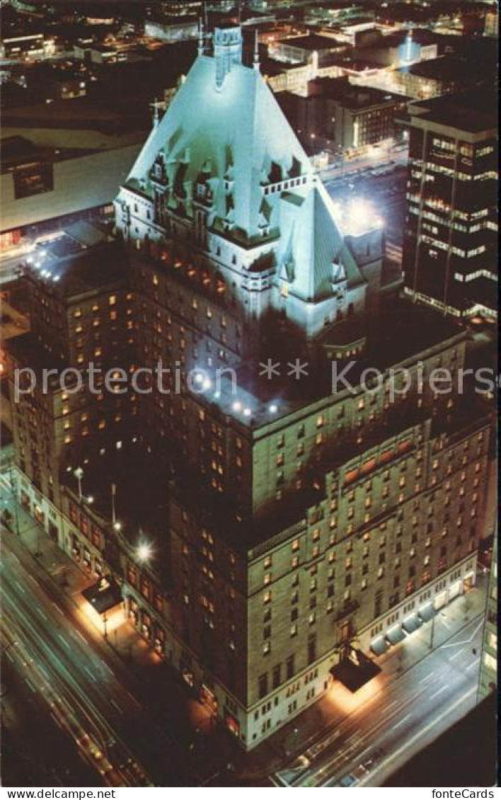 Vancouver British Columbia Hotel Vancouver at night Skyscraper