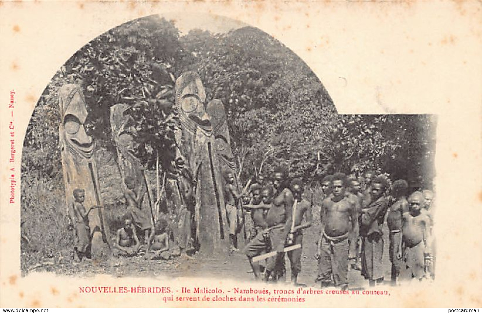 Vanuatu - Malicolo Island - Slit drum - Publ. A. Bergeret