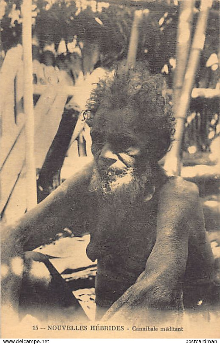 Vanuatu - New Hebrides - Meditating cannibal - Publ. UNIS 15