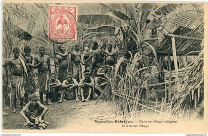 New Hebrides Vanuatu Native Village 1907