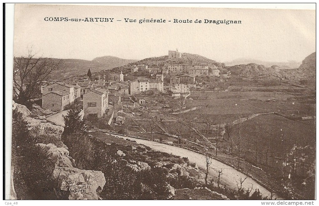 Var : Comps sur Artuby, Vue Générale, Route de Draguignan