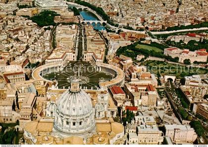 Vatican Vaticano Vatican-City Fliegeraufnahme mit Petersdom
