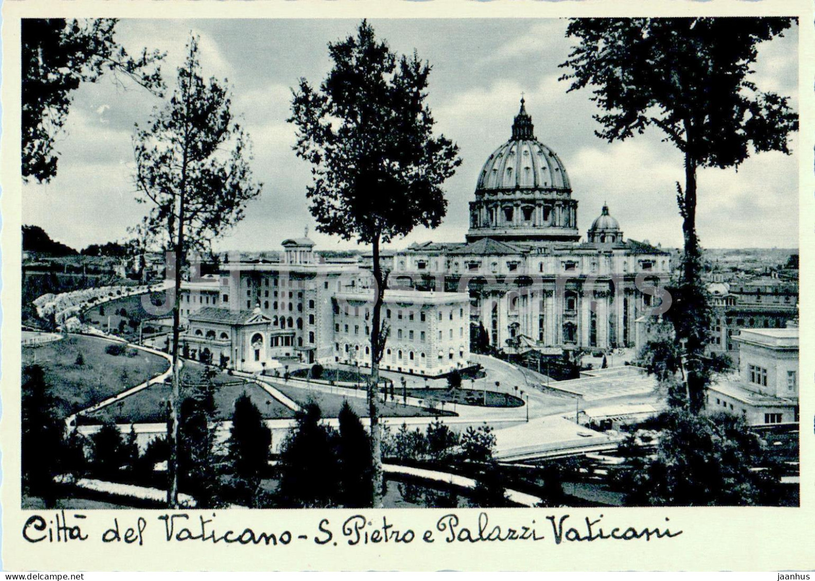 Vatican - S Pietro e Palazzi Vaticani - St Peter's and the Vatican Palaces - old postcard - 1934 - Vatican - unused